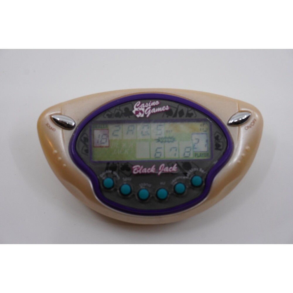 Black Jack Mini Casino Game Handheld Electronic Tiger Games Hasbro Vegas  Tested